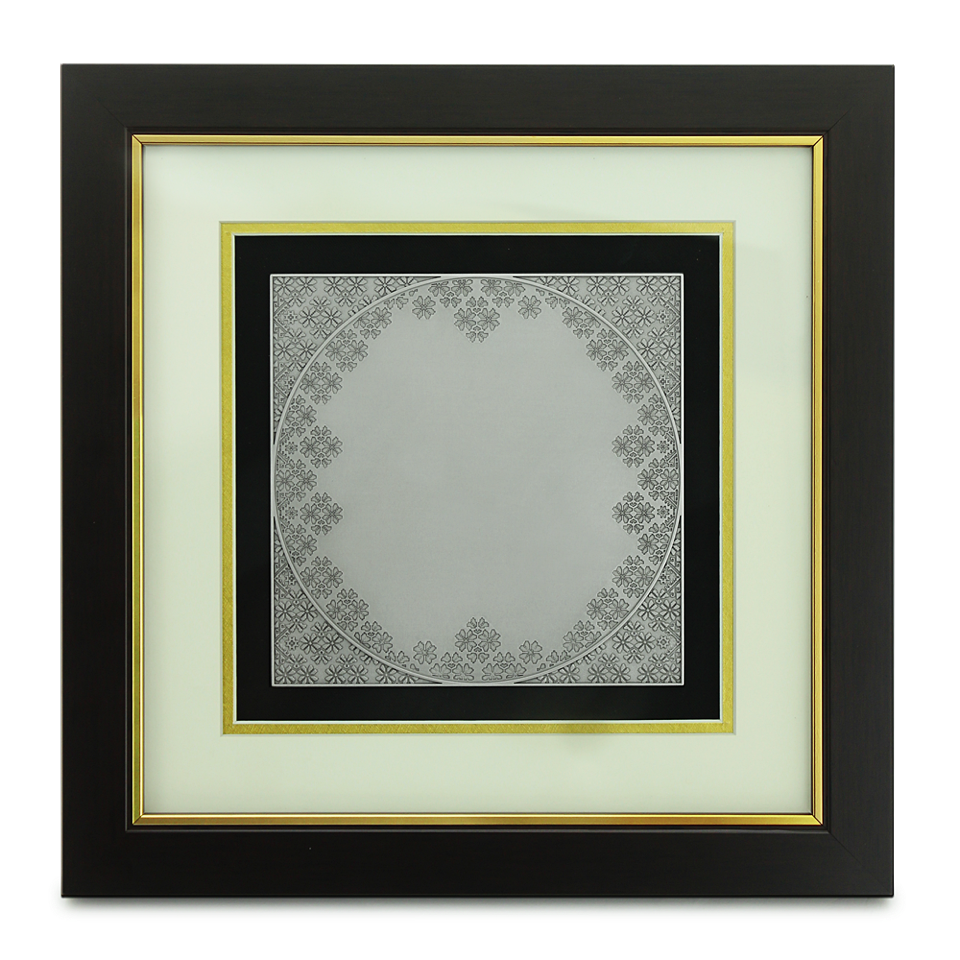 Plaque Songket Tampuk Manggis with Glass Frame