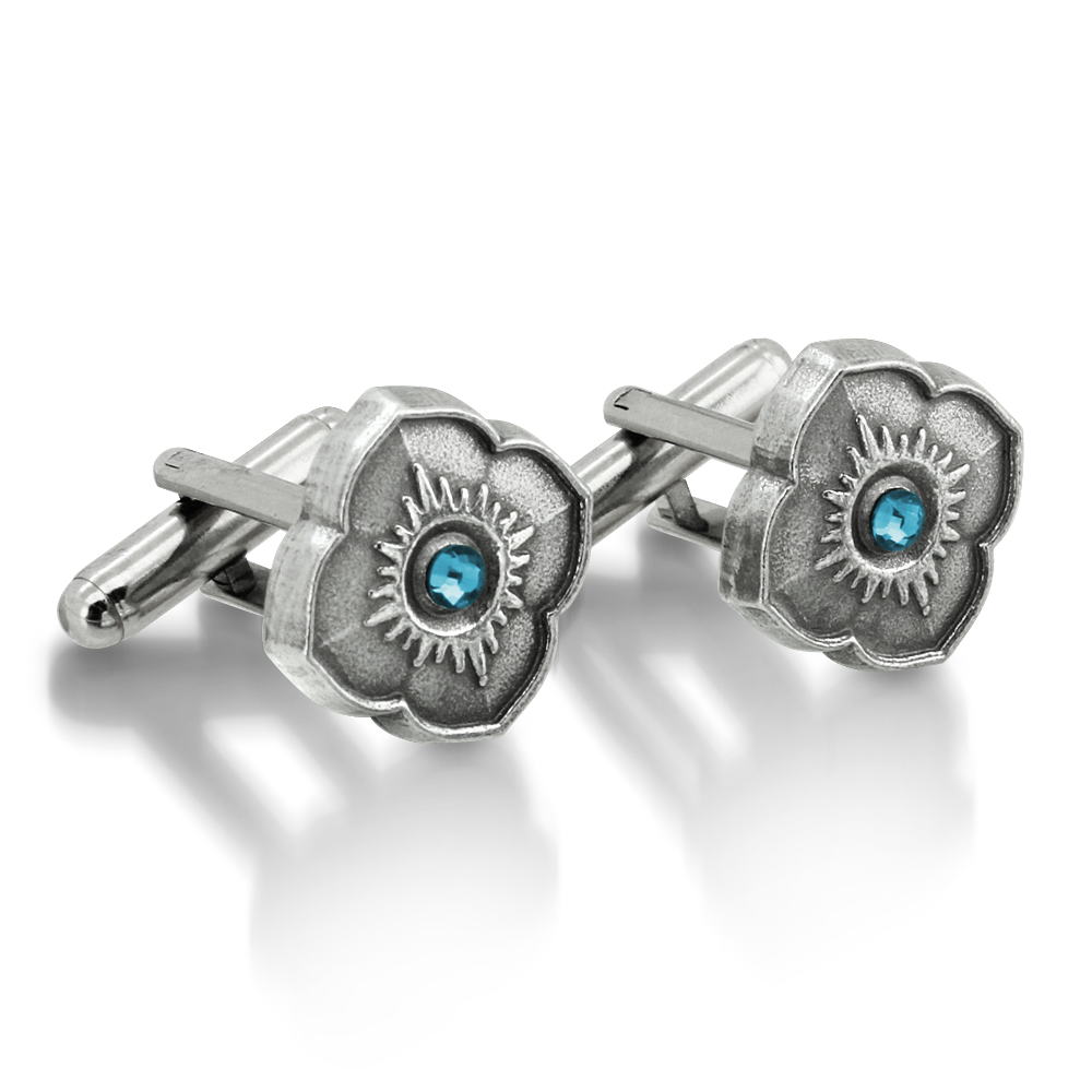 Cufflinks - Kelopak Jambu Air (Blue)