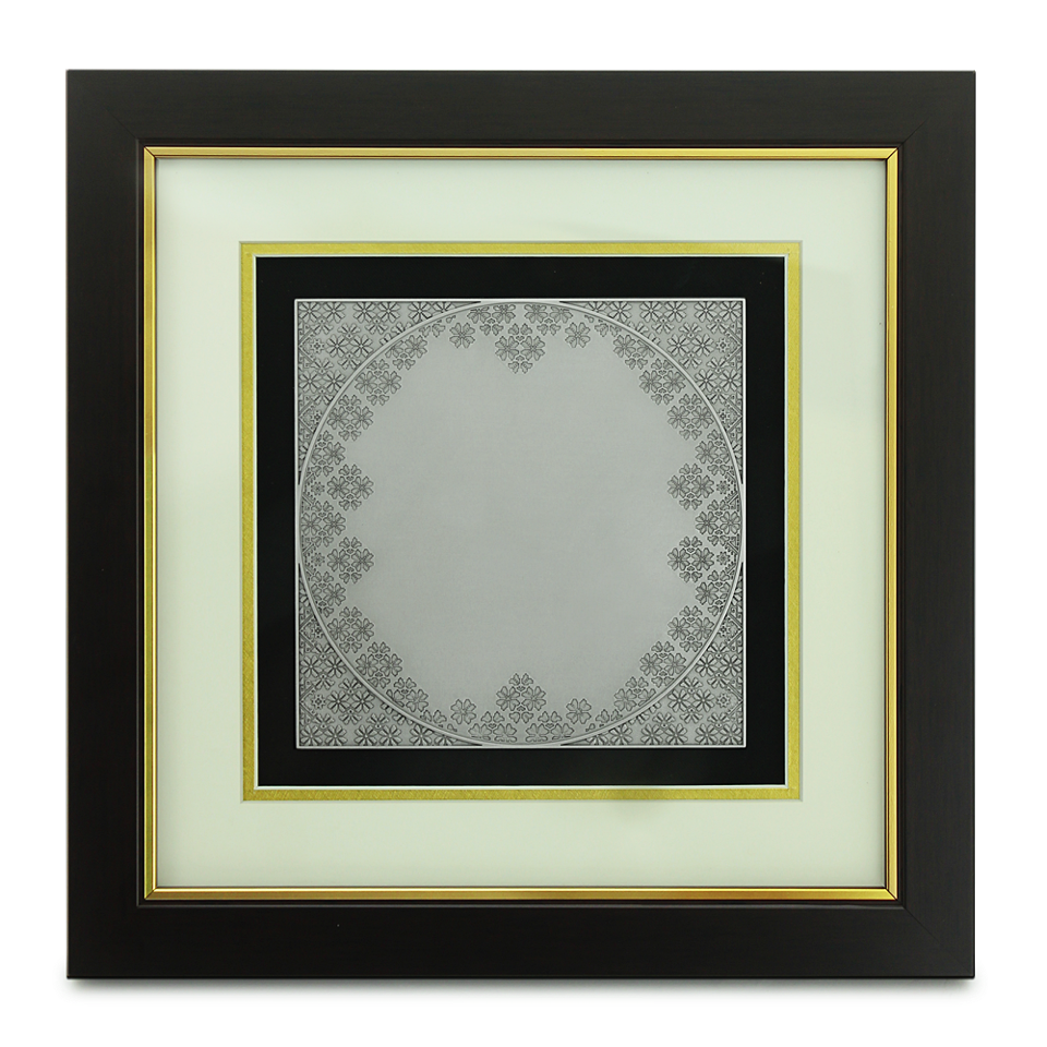 Plaque Songket Tampuk Mannis with Glass Frame